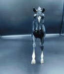 breyer black horse tail out a
